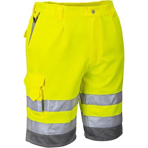 Hi-Vis rövidnadrág, szürke/sárga