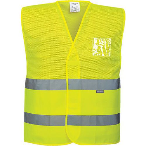 Hi-Vis 'hálós' mellény, sárga