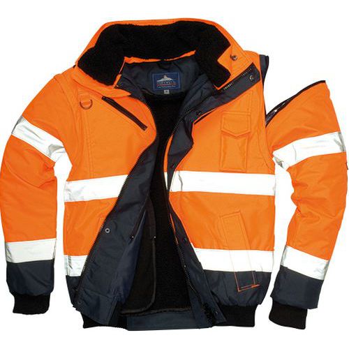 Hi-Vis Kontraszt Bomber dzseki, kék/narancssárga