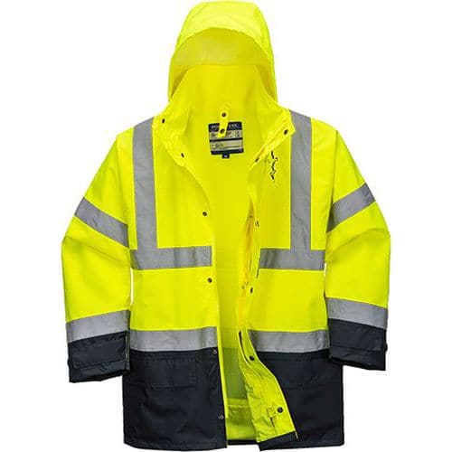 Hi-Vis Executive 5 az 1-ben kabát, kék/sárga