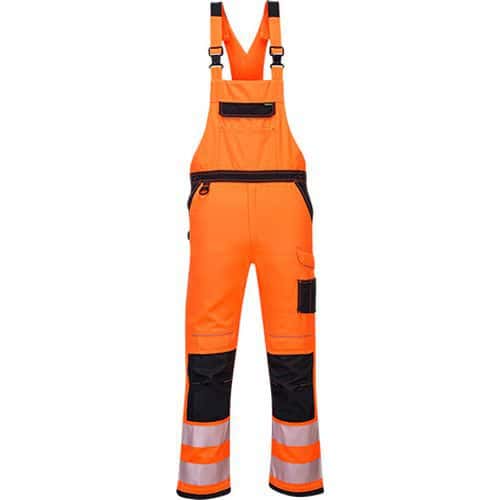 PW3 Hi-Vis kantáros nadrág, fekete/narancssárga