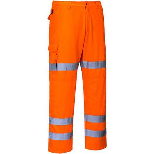 Hi-Vis három sávos Combat nadrág, narancssárga