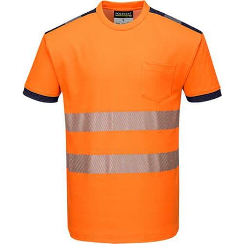 PW3 Hi-Vis póló S/S, kék/narancssárga