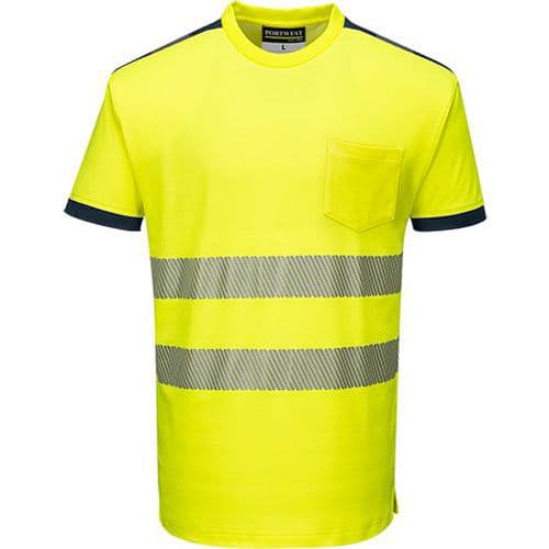 PW3 Hi-Vis póló S/S, kék/sárga