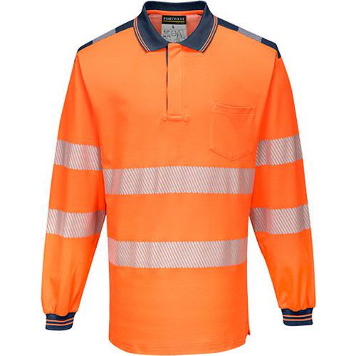 PW3 Hi-Vis hosszú ujjú pólóing, kék/narancssárga