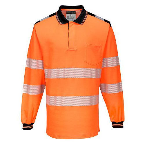 PW3 Hi-Vis hosszú ujjú pólóing, fekete/narancssárga