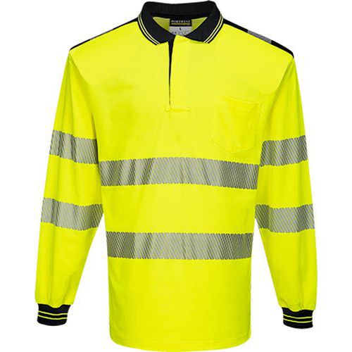 PW3 Hi-Vis hosszú ujjú pólóing, fekete/sárga