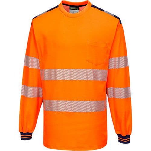 PW3 Hi-Vis hosszú ujjú póló, kék/narancssárga