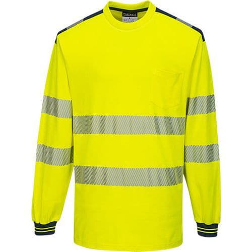 PW3 Hi-Vis hosszú ujjú póló, kék/sárga