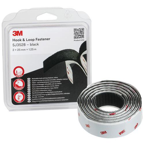 3M öntapadó tépőzáras SJ3526 és SJ3527, 25 mm x 1,25 m