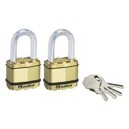 Sárgaréz lakat készlet Master Lock Excell 50mm, 2 db