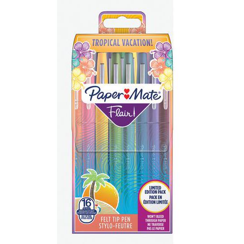 Markers Paper Mate Flair Tropical, 16 db