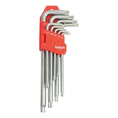 TOPTRADE Torx készlet, 9 db-os, Cr-V, T10 – T50