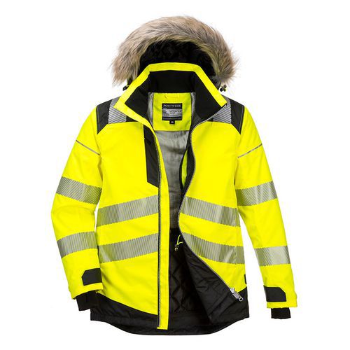 PW3 Hi-Vis Parka télikabát, fekete/sárga