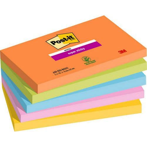 Post-it Super Sticky cetlik, 76 x 76-127 x 51 mm