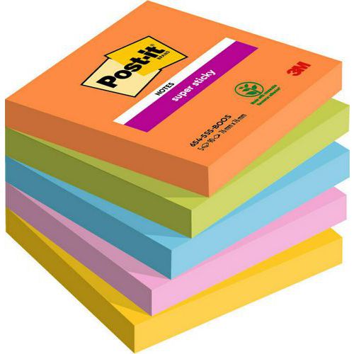 Post-it Super Sticky cetlik, 76 x 76-127 x 51 mm