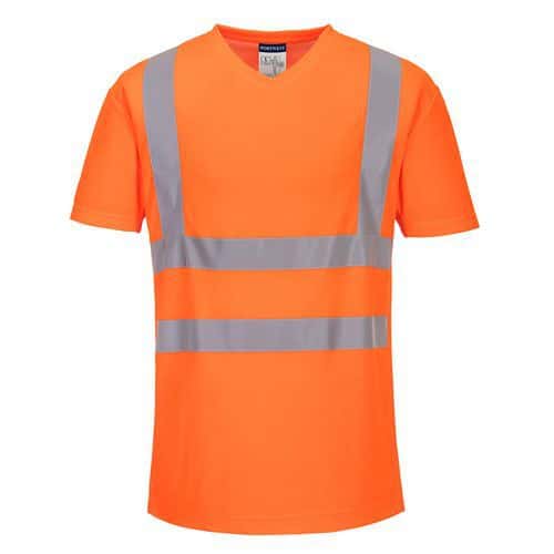 Hi-Vis pamut póló pamut hálós betétes póló S/S, narancssárga