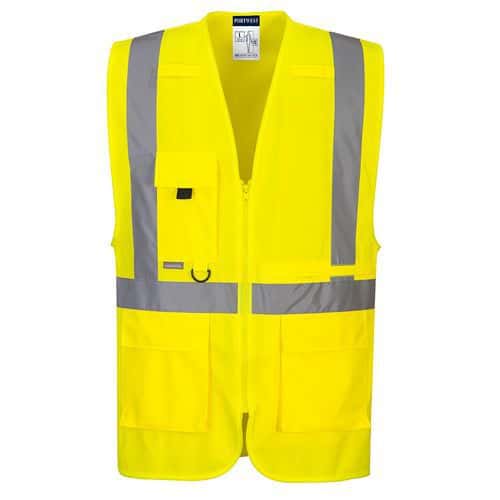 Hi-Vis Executive mellény tablet zsebbel, sárga